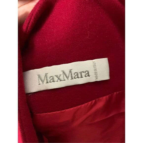 MaxMara 100% wool jacket red women's size 8 - Picture 5 of 8